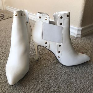 White With Gold Detail Booties